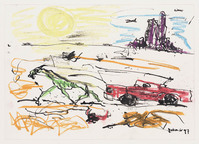 KT 1997 129
<br/>
Zonder titel Paard en auto
<br/>
<em>Klinkenberg, John (1953)</em>